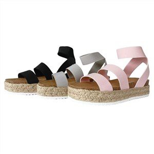 Bizzilla Up Espadrille Wedges Open Toe